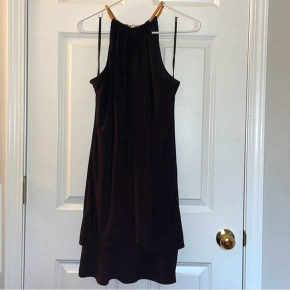 Kensie Draped Snake Chain Halter Dress - Picture 1 of 8